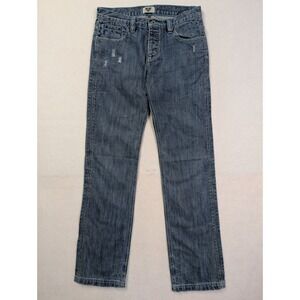 Antik Denim Mens Jeans 30 Embroidered Back Pockets MN82603 Blue